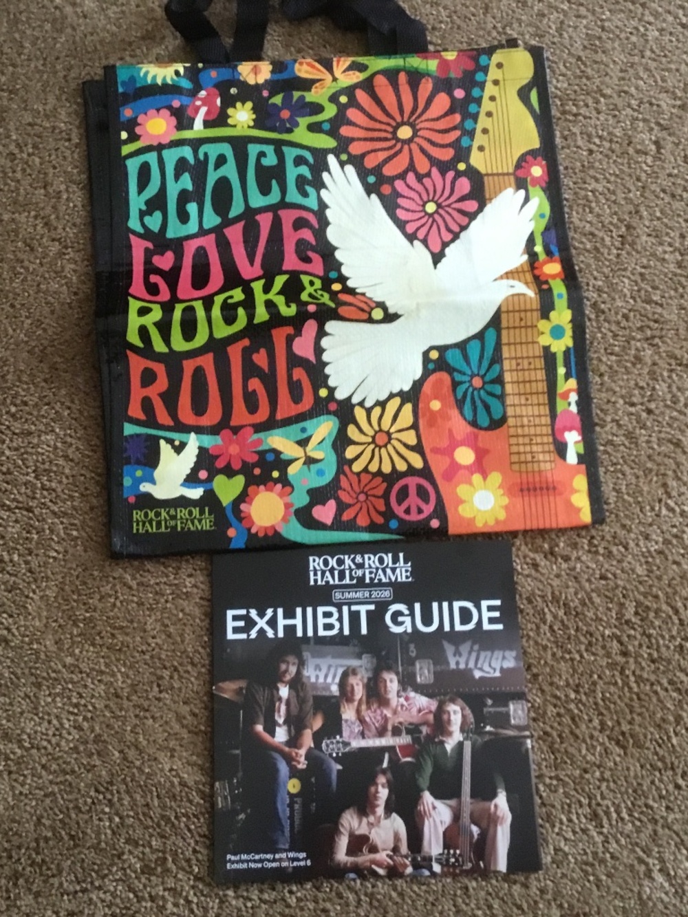 Rock & Roll Hall of Fame Bag and Exhibit Brochure